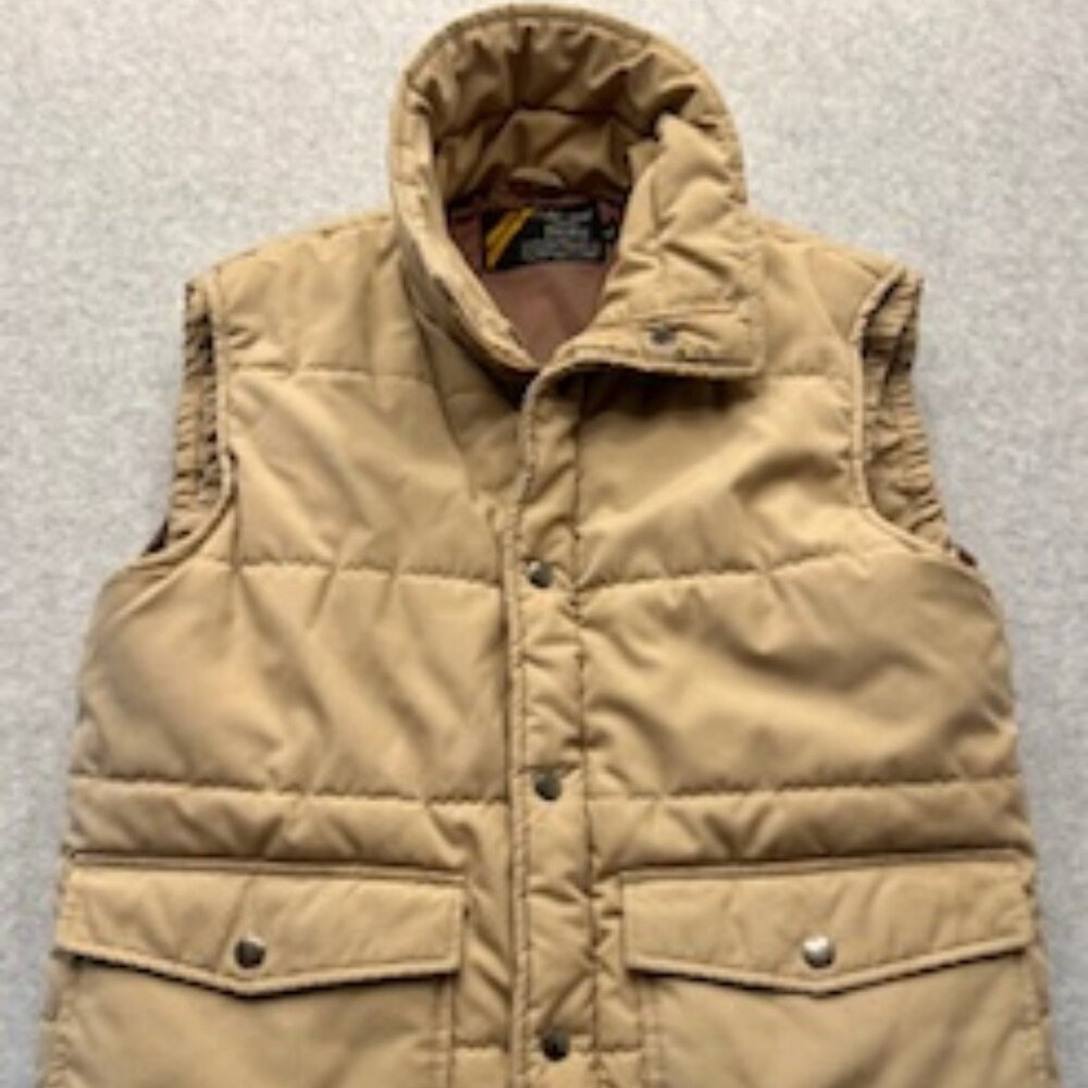 Vintage 70's/80's Sears Puffer Vest Men's Medium Beige/Sand